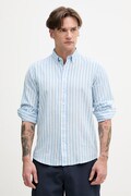 Lindbergh koszula męska z lnu niebieska w paski 30.203492R