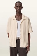 AllSaints camicia in cotone TRACE uomo colore beige M038SE
