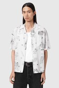 AllSaints camicia con lino TERRA colore beige M049SE