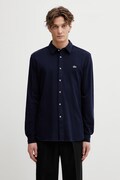 Lacoste koszula bawełniana męska kolor granatowy relaxed z kołnierzykiem klasycznym CH0214