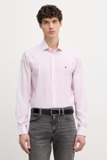 Tommy Hilfiger koszula męska bawełniana z elastanem różowa w paski MW0MW42930
