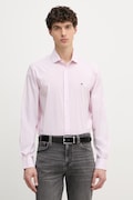 Tommy Hilfiger koszula męska bawełniana z elastanem różowa w paski MW0MW42930