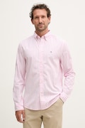 Tommy Hilfiger koszula męska bawełniana różowa w paski MW0MW42440