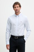 Tommy Hilfiger pánska bavlnená košeľa modrá s pásikavým vzorom MW0MW42440