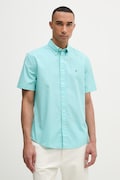 Tommy Hilfiger koszula męska bawełniana turkusowa gładka MW0MW42630
