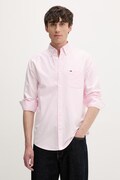 Tommy Jeans koszula męska bawełniana różowa w paski DM0DM22790
