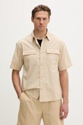 Tommy Jeans koszula męska bawełniana beżowa DM0DM22816
