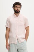 Lacoste koszula męska lniana różowa w paski CH8061