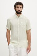 Lacoste koszula męska lniana zielona w paski CH8061