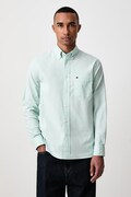 Tommy Hilfiger πουκάμισο ανδρικό με βαμβάκι τιρκουάζ MW0MW42287