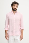 Tommy Hilfiger koszula męska lniana różowa w paski MW0MW42400