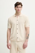 Tommy Hilfiger kardigán pánsky s bavlnou béžový MW0MW42796