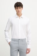 BOSS Πουκάμισο Ανδρικό βαμβακερό με ελαστάν JOE λευκό απλό 50560583