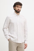 BOSS πουκάμισο ανδρικό λινό LIAM μπεζ ριγέ 50560595