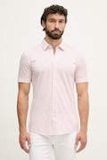 BOSS košeľa pánska s bavlnou ROAN ružová 50560692
