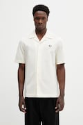 Fred Perry koszula bawełniana męska kolor beżowy regular M1745