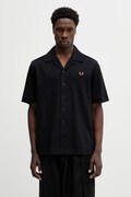 Fred Perry koszula bawełniana męska kolor czarny regular M1745