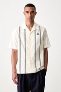 Fred Perry сорочка чоловіча бавовняна бежева з принтом M2430