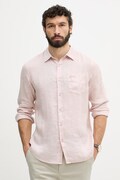 Guess Πουκάμισο ανδρικό λινό ροζ απλό M6GH59 W1827