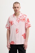 Oakley koszula męska z lyocellem HIBISCUS BREEZE różowa w kwiaty FOA407952