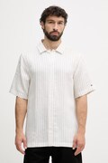 Tommy Hilfiger srajca moška z lanom bela črtast vzorec MW0MW42700