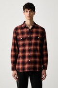 Levi's srajca rebrast žamet CLASSIC WORKER rjava enobarvna 19587