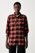 Levi's риза от джинс CLASSIC WORKER кафява с изчистена шарка 19587