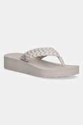 Tommy Hilfiger japonki TH WEDGE CORNROW BEACH SANDAL damskie kolor beżowy na koturnie FW0FW09037