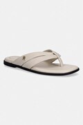 Tommy Hilfiger japonki damskie skórzane ELEVATED TOE POST LTH SANDAL beżowe FW0FW09216