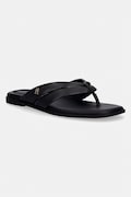 Tommy Hilfiger japonki damskie skórzane ELEVATED TOE POST LTH SANDAL czarne FW0FW09216