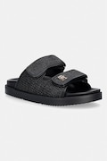 Tommy Hilfiger šľapky dámske DOUBLE STRAP RAFFIA SANDAL čierne FW0FW09122