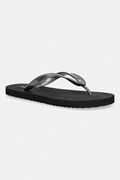 Calvin Klein žabky dámské FLIP FLOP TPU METALLIC černé HW0HW02956