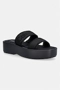 Calvin Klein pantofle dámské FLATFORM SNDL WEBBING černé HW0HW02878