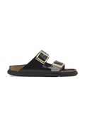 Birkenstock klapki skórzane Arizona damskie kolor czarny 1029364