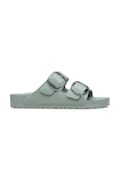 Birkenstock klapki skórzane Arizona EVA Big Buckle damskie kolor zielony 1031301