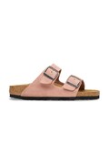 Birkenstock klapki zamszowe Arizona damskie kolor różowy 1031651