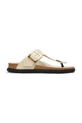 Birkenstock bőr flip-flop Gizeh bézs, lapos talpú, 1031861
