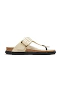 Birkenstock bőr flip-flop Gizeh bézs, lapos talpú, 1031861