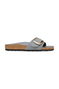 Kožené šľapky Birkenstock Madrid Big Buckle šedá farba, 1032090