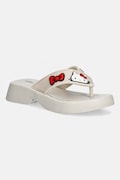 Melissa klapki MELISSA FLATFORM + HELLO KITTY AND damskie kolor beżowy na platformie M 37992 BT631