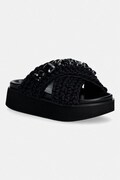 Inuikii klapki damskie Woven Stones Platform czarne 1004.005.0043.000