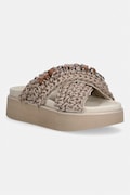 Inuikii klapki damskie Woven Stones Platform beżowe 1004.005.0043.163