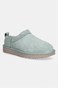 UGG kapcie zamszowe W Classic Micro kolor turkusowy 1173891.ART