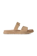 UGG klapki zamszowe W Goldengaze Slide damskie kolor beżowy 1178590.MDSD
