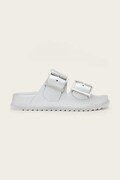 AllSaints klapki Sian Eva Sandal damskie kolor srebrny W036FC