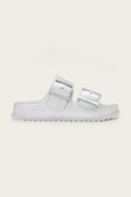 AllSaints klapki Sian Eva Sandal damskie kolor srebrny W036FC