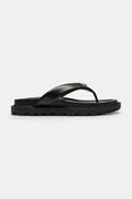 Coach japonki damskie skórzane Brynn Leather Thong Sandal czarne CEF54