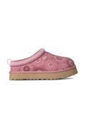 UGG kapcie zamszowe dziecięce TAZZ SUN STITCH kolor różowy 1175210K