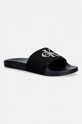 Παντόφλες Calvin Klein ESS SLIDE CV χρώμα: μαύρο, YM0YM01393