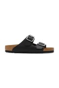 Birkenstock klapki skórzane Arizona męskie kolor czarny 1030675